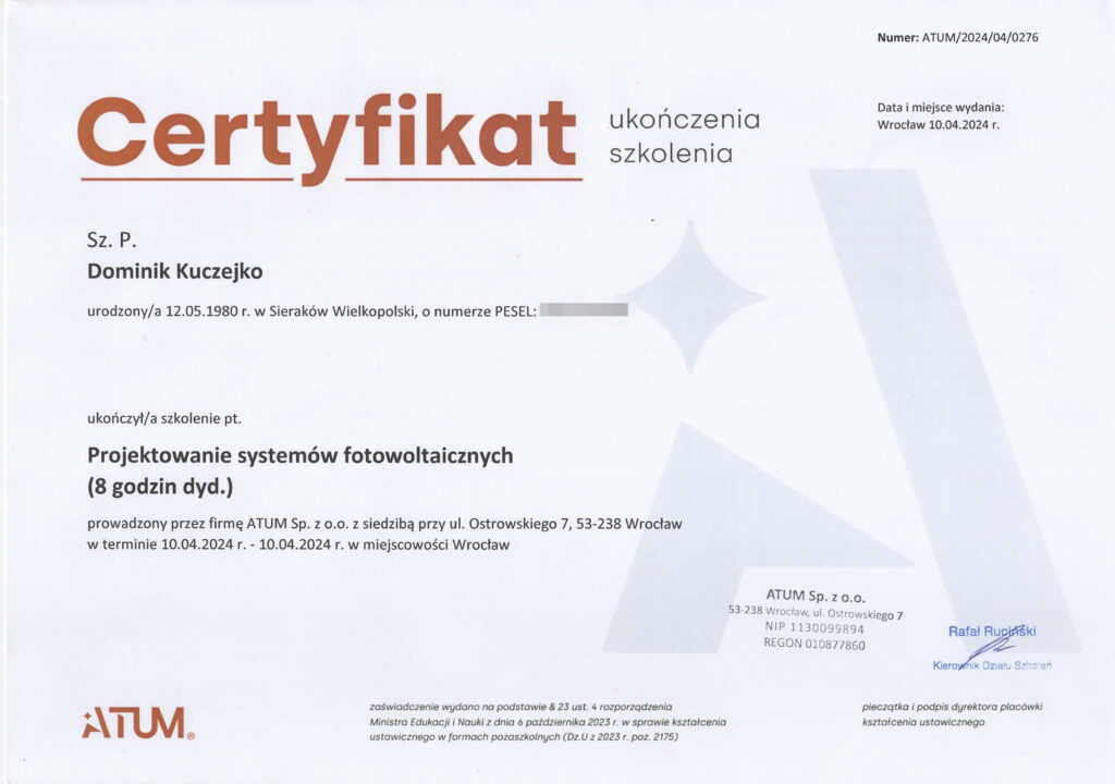 nu-NRG Energia Przyszłości Dominik Kuczejko