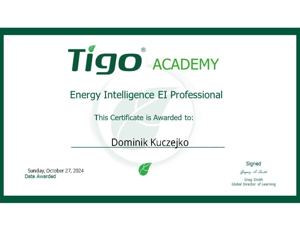 nu-NRG Energia Przyszłości Dominik Kuczejko